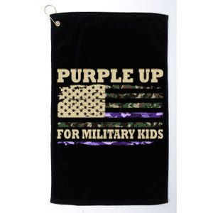 Purple Up For Military Kids Usa Flag Platinum Collection Golf Towel