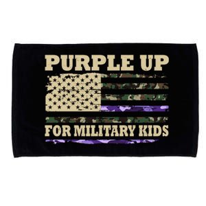 Purple Up For Military Kids Usa Flag Microfiber Hand Towel