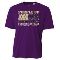 Purple Up For Military Kids Usa Flag Cooling Performance Crew T-Shirt