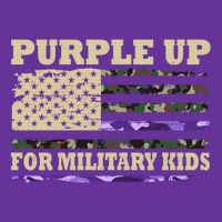 Purple Up For Military Kids Usa Flag Long Sleeve Shirt