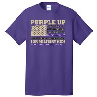 Purple Up For Military Kids Usa Flag Tall T-Shirt