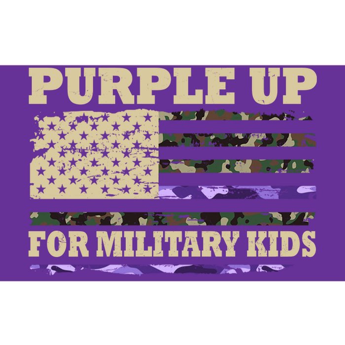 Purple Up For Military Kids Usa Flag Bumper Sticker