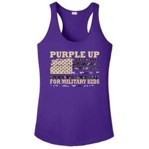 Purple Up For Military Kids Usa Flag Ladies PosiCharge Competitor Racerback Tank