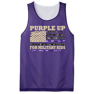 Purple Up For Military Kids Usa Flag Mesh Reversible Basketball Jersey Tank