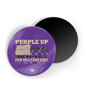 Purple Up For Military Kids Usa Flag Magnet