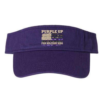 Purple Up For Military Kids Usa Flag Visor