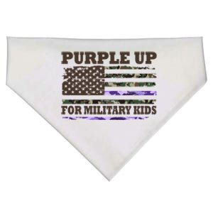 Purple Up For Military Kids Usa Flag USA-Made Doggie Bandana