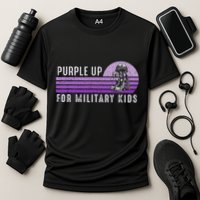 Purple Up For Military Child Month Boots Sunset Cooling Performance Crew T-Shirt