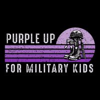 Purple Up For Military Child Month Boots Sunset Cooling Performance Crew T-Shirt
