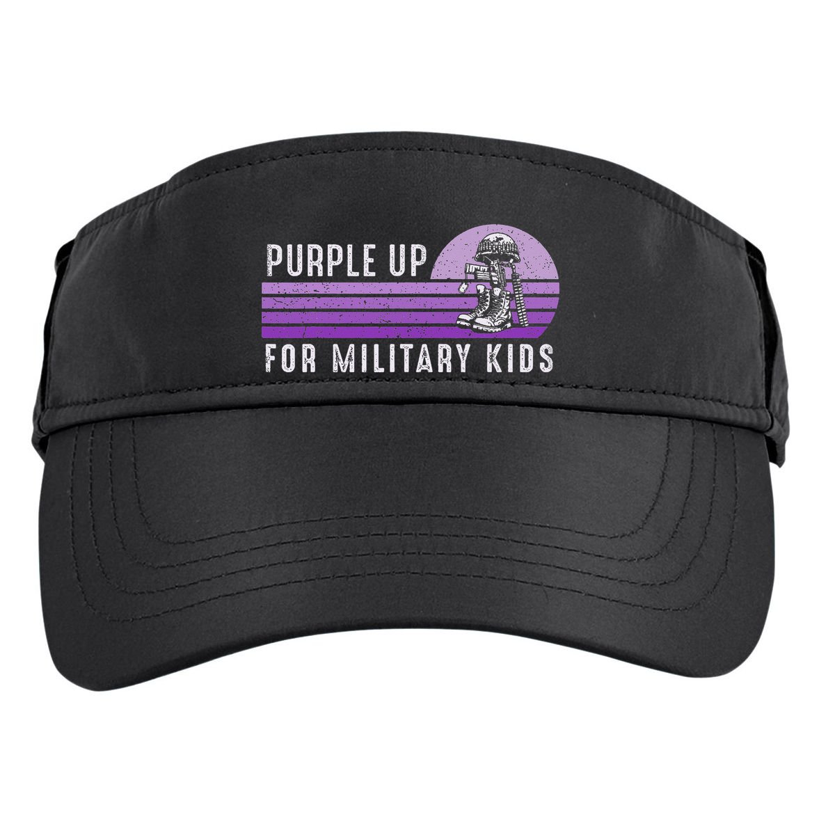 Purple Up For Military Child Month Boots Sunset Adult Drive Performance Visor