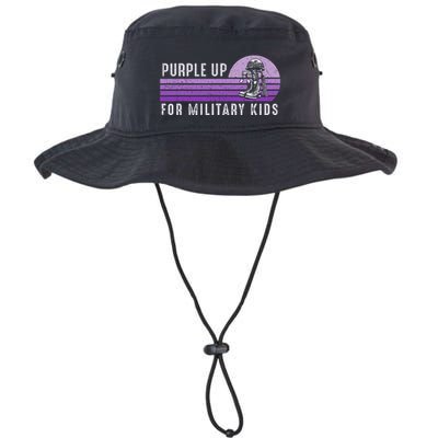 Purple Up For Military Child Month Boots Sunset Bucket Hat