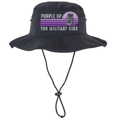 Purple Up For Military Child Month Boots Sunset Legacy Cool Fit Booney Bucket Hat