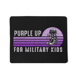 Purple Up For Military Child Month Boots Sunset Mousepad