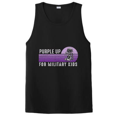 Purple Up For Military Child Month Boots Sunset PosiCharge Competitor Tank