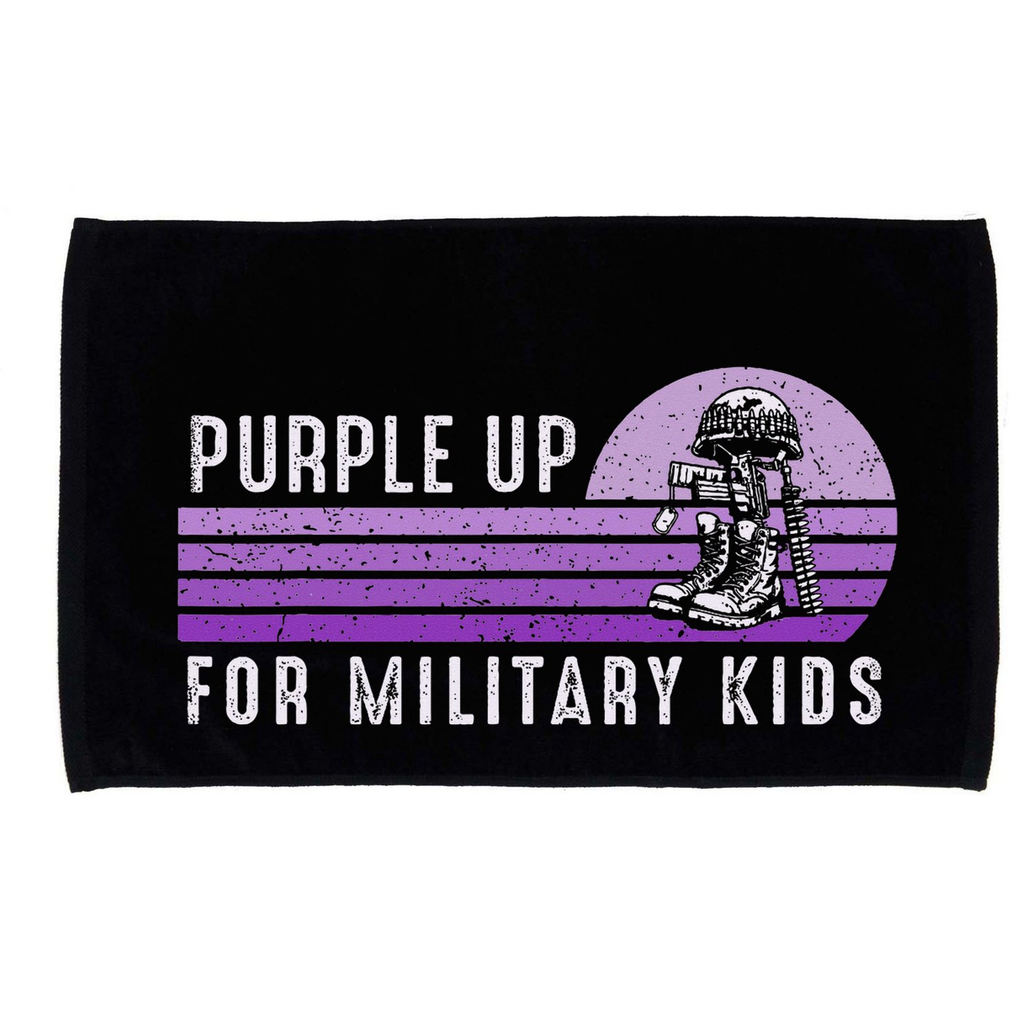 Purple Up For Military Child Month Boots Sunset Microfiber Hand Towel