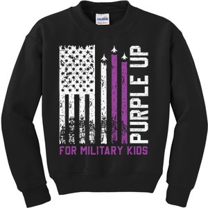 Purple Up For Military Military Child Month Kids Sweatshirt