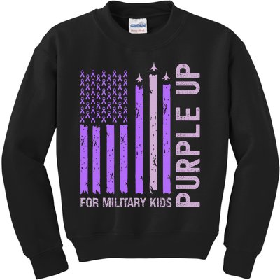 Purple Up For Military Military Child Month Kids Sweatshirt