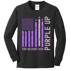 Purple Up For Military Military Child Month Kids Long Sleeve Shirt