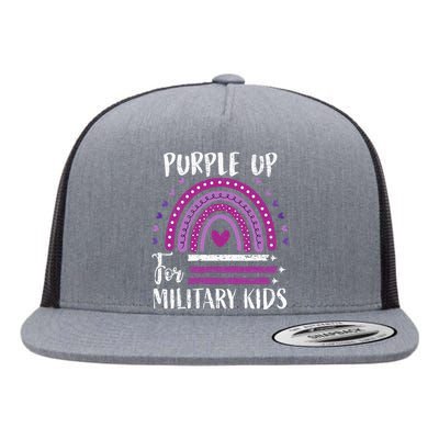 Purple Up For Military Military Child Month Flat Bill Trucker Hat