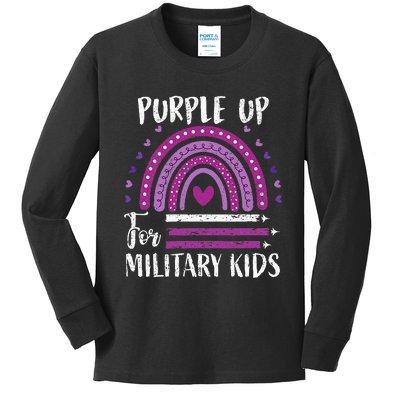 Purple Up For Military Military Child Month Kids Long Sleeve Shirt