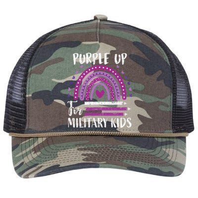 Purple Up For Military Military Child Month Retro Rope Trucker Hat Cap