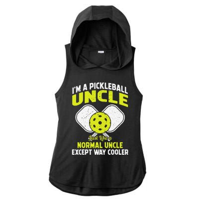 Pickleball Uncle Funny Pickleball Player Gift For Him Ladies PosiCharge Tri-Blend Wicking Draft Hoodie Tank