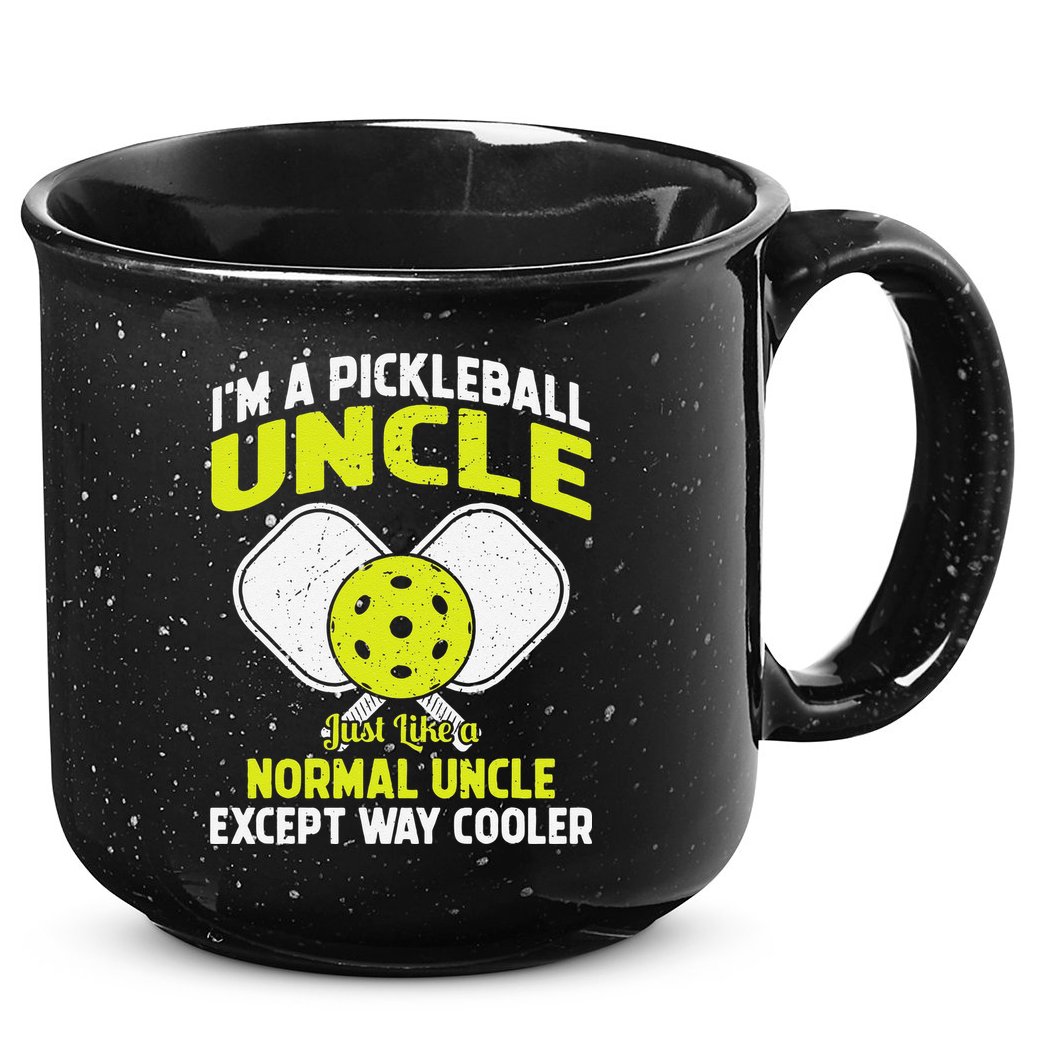 Pickleball Uncle Funny Pickleball Player Gift For Him 15oz Campfire Ceramic Mug