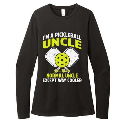 Pickleball Uncle Funny Pickleball Player Gift For Him Womens CVC Long Sleeve Shirt