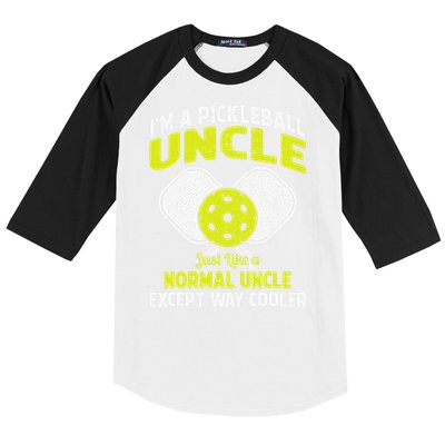 Pickleball Uncle Funny Pickleball Player Gift For Him Baseball Sleeve Shirt