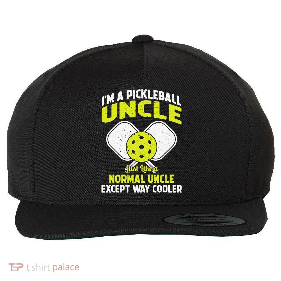 Pickleball Uncle Funny Pickleball Player Gift For Him Wool Snapback Cap
