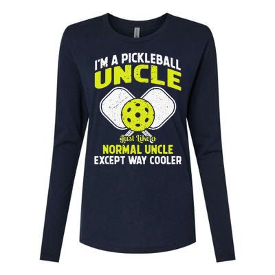 Pickleball Uncle Funny Pickleball Player Gift For Him Womens Cotton Relaxed Long Sleeve T-Shirt