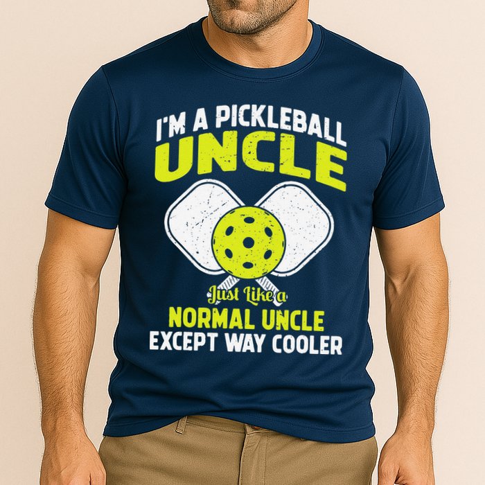 Pickleball Uncle Funny Pickleball Player Gift For Him Cooling Performance Crew T-Shirt