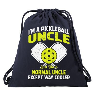 Pickleball Uncle Funny Pickleball Player Gift For Him Drawstring Bag