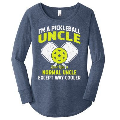 Pickleball Uncle Funny Pickleball Player Gift For Him Women's Perfect Tri Tunic Long Sleeve Shirt