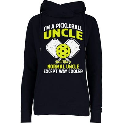 Pickleball Uncle Funny Pickleball Player Gift For Him Womens Funnel Neck Pullover Hood