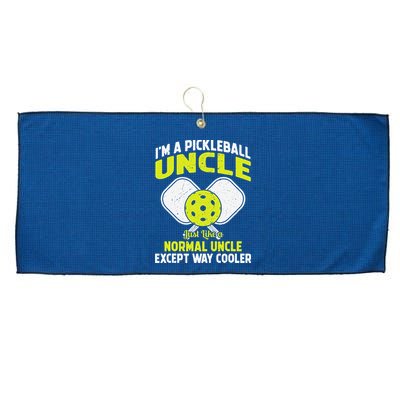 Pickleball Uncle Funny Pickleball Player Gift For Him Large Microfiber Waffle Golf Towel