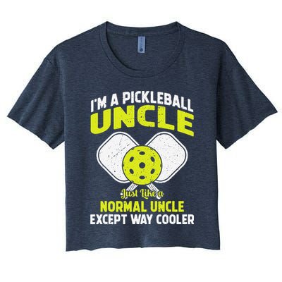 Pickleball Uncle Funny Pickleball Player Gift For Him Crop Top