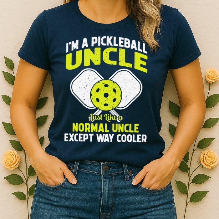 Pickleball Uncle Funny Pickleball Player Gift For Him Womens T-Shirt
