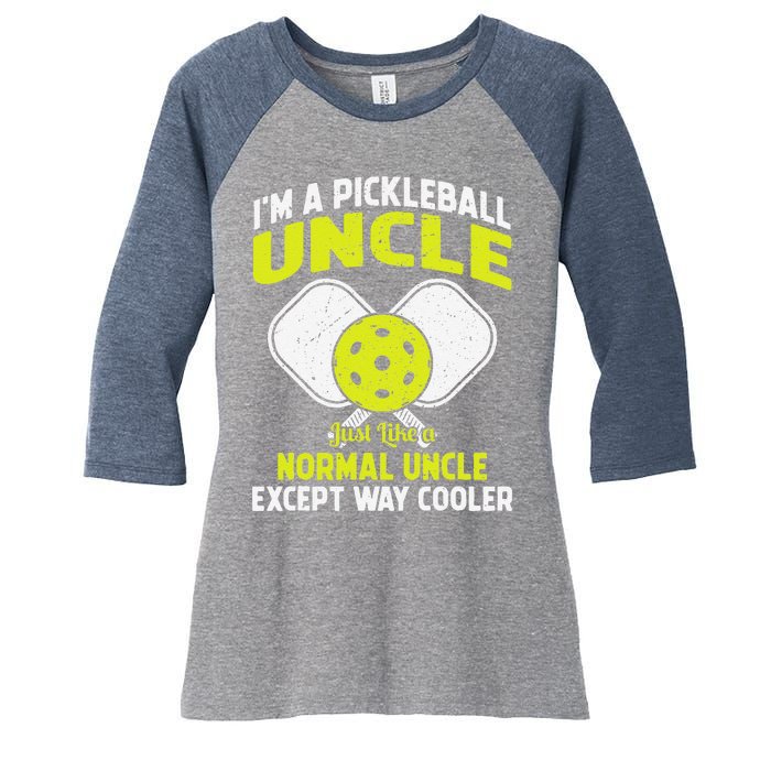 Pickleball Uncle Funny Pickleball Player Gift For Him Women's Tri-Blend 3/4-Sleeve Raglan Shirt