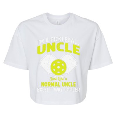 Pickleball Uncle Funny Pickleball Player Gift For Him Bella+Canvas Jersey Crop Tee