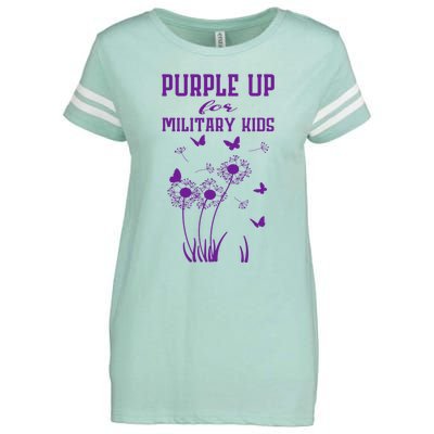 Purple Up For Military Month Of The Military Child Enza Ladies Jersey Football T-Shirt