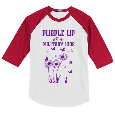 Purple Up For Military Month Of The Military Child Kids Colorblock Raglan Jersey