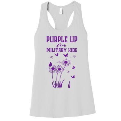 Purple Up For Military Month Of The Military Child Women's Racerback Tank