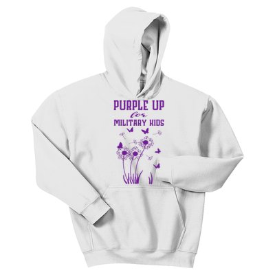 Purple Up For Military Month Of The Military Child Kids Hoodie