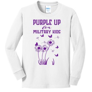 Purple Up For Military Month Of The Military Child Kids Long Sleeve Shirt