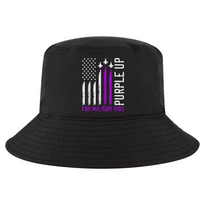 Purple Up For Military Kid Shirt Military Child Month Cool Comfort Performance Bucket Hat