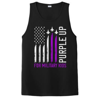 Purple Up For Military Kid Shirt Military Child Month PosiCharge Competitor Tank