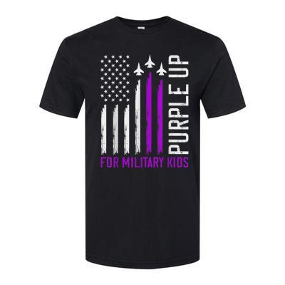 Purple Up For Military Kid Shirt Military Child Month Softstyle CVC T-Shirt