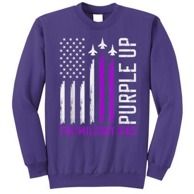 Purple Up For Military Kid Shirt Military Child Month Sweatshirt