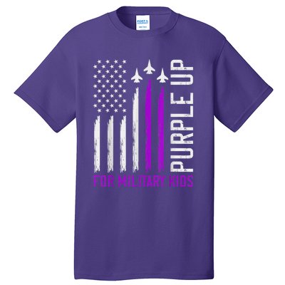 Purple Up For Military Kid Shirt Military Child Month Tall T-Shirt